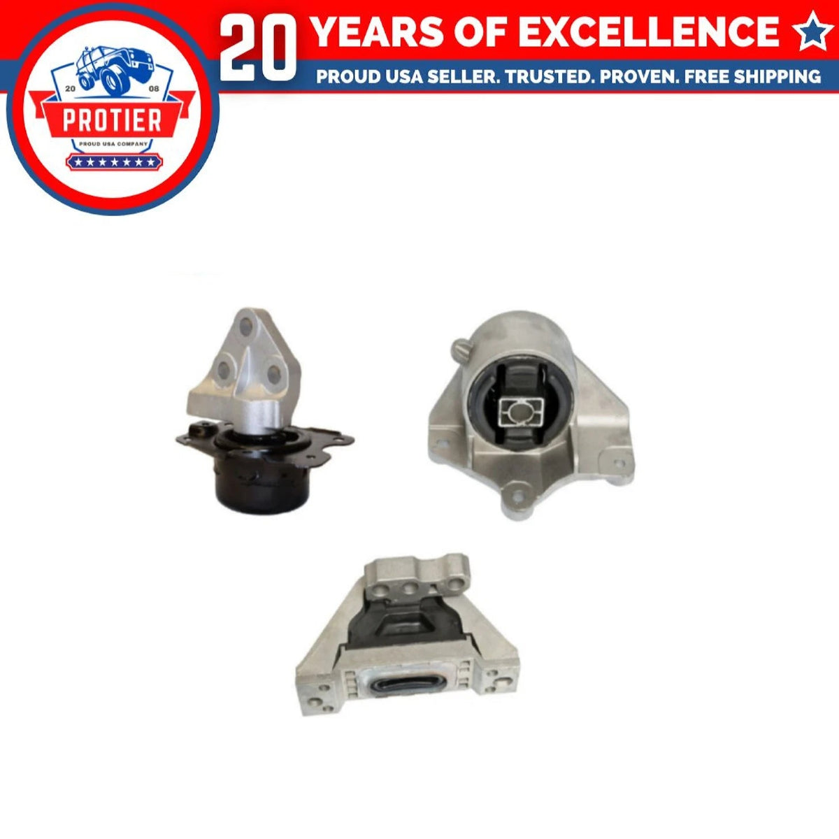 Engine Motor & Trans Mount 3PCS Set Compatible for 2003-2004 Saturn Ion 2.2L 6B93BC-57