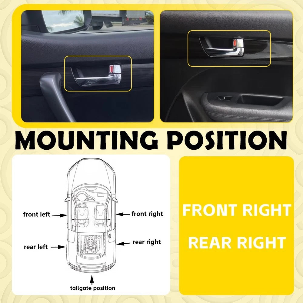 Right Passenger Inner Interior Door Handle Front Rear For 2011-2015 Kia Sorento 6B93BC-57