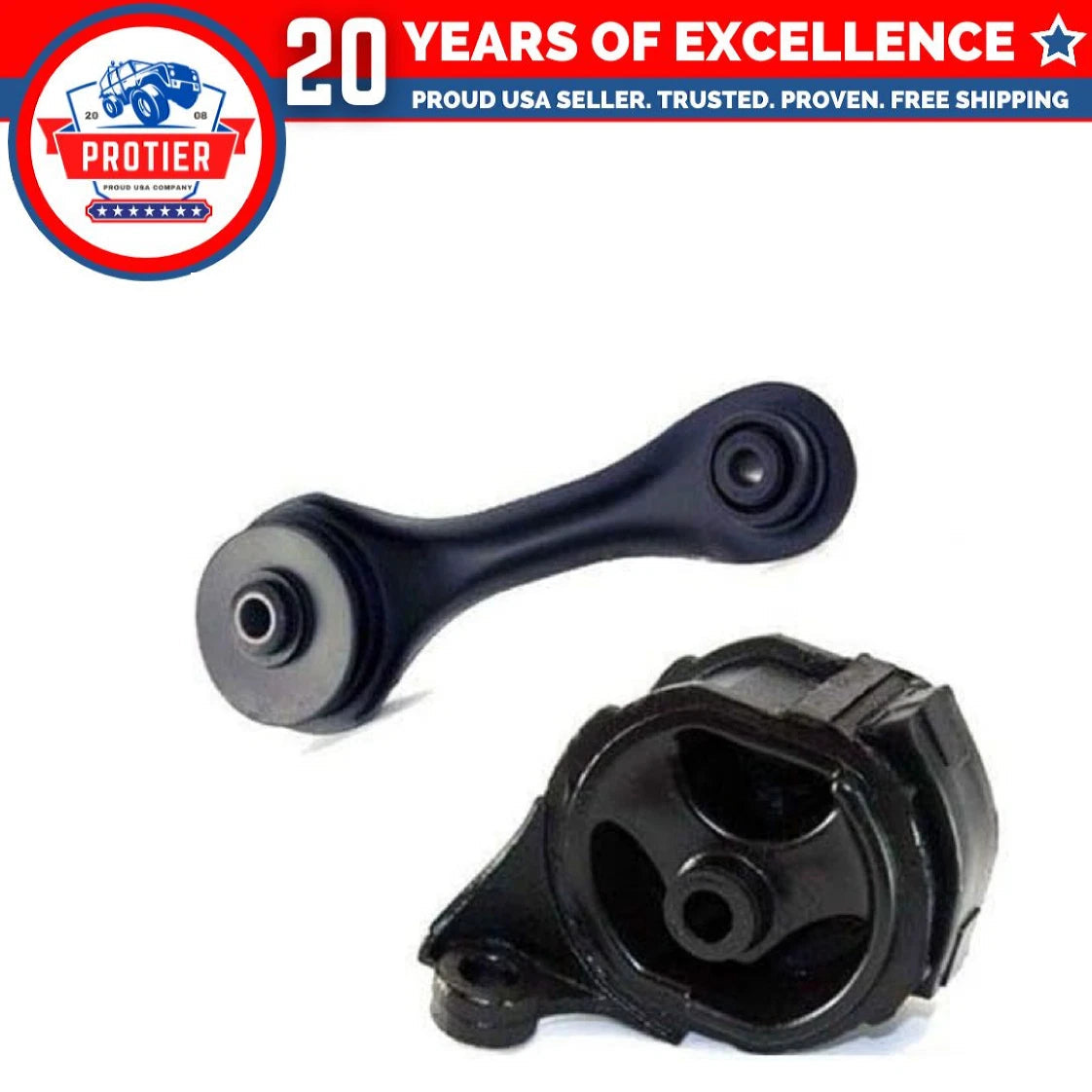 Engine Motor Mount 2PCS Set for 1990-1993 Honda Accord 2.2L / EM-8016 EM-8024 6B93BC-57