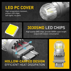 AUXITO 3157 3156 LED Reverse Backup Light Drl Bulbs 6000K Super Bright White AUXITO