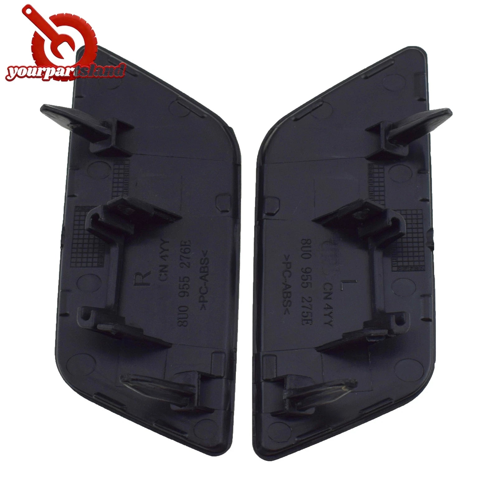 Front Bumper Headlight Washer Cover LH RH 2Pcs For Audi Q3 2016-2018 8U0955275E 6B93BC-57