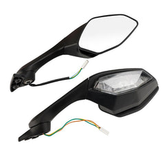 For Yamaha YZF R1M 2016-2024 YZF R1S 2016-2018 Rear View Mirrors LED Turn Signal