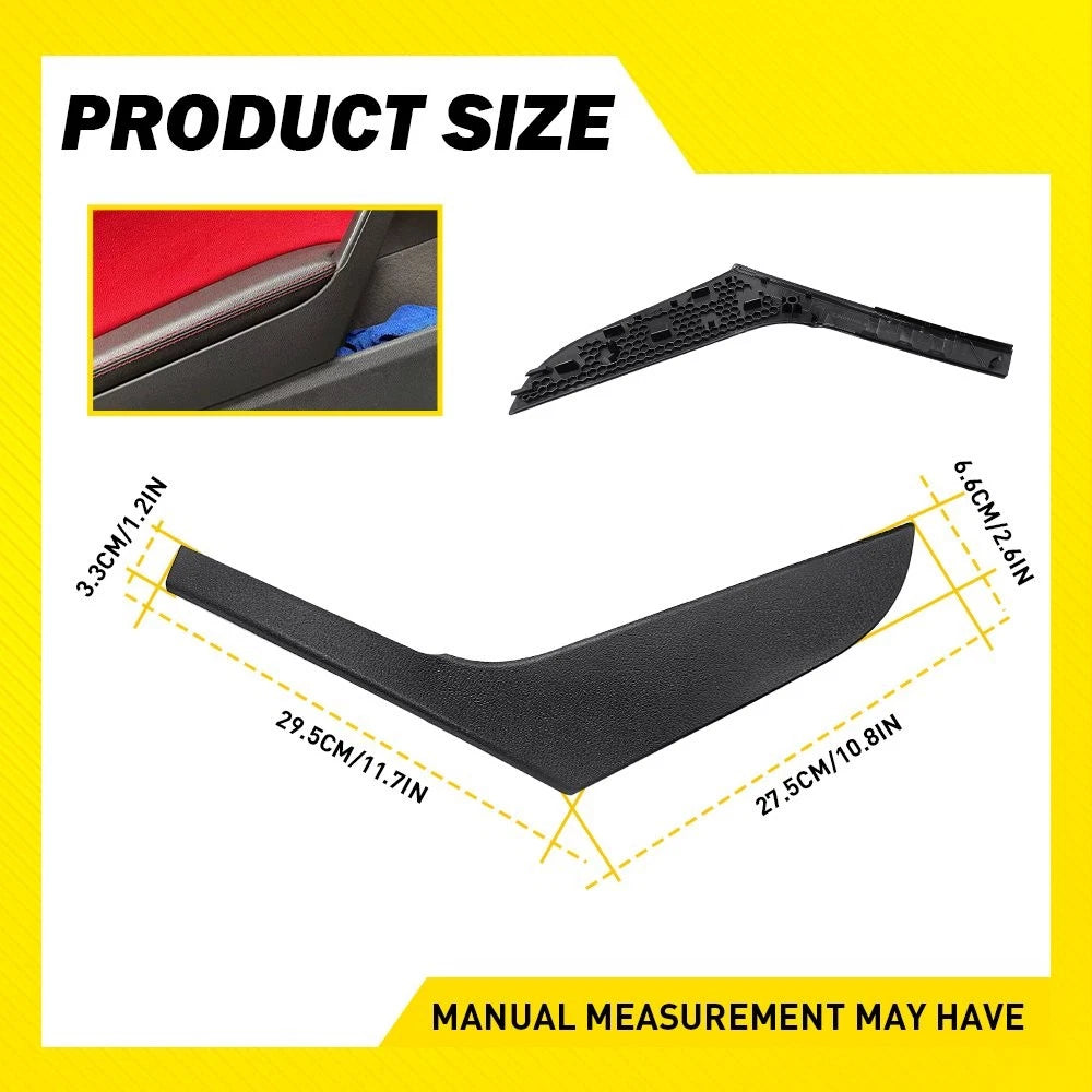 2X Inner Door Panel Handle Pull Trim Cover For VW Golf GTI MK6 2009-13 4-Door EA 6B93BC-57