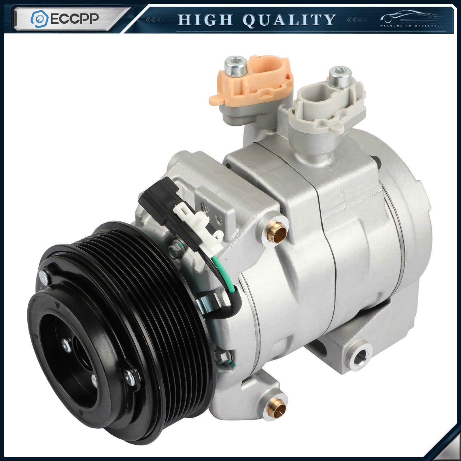 ECCPP A/C Compressor with Clutch For Ford F-250 F-350 F-450 Super Duty 2017-2019 ECCPP