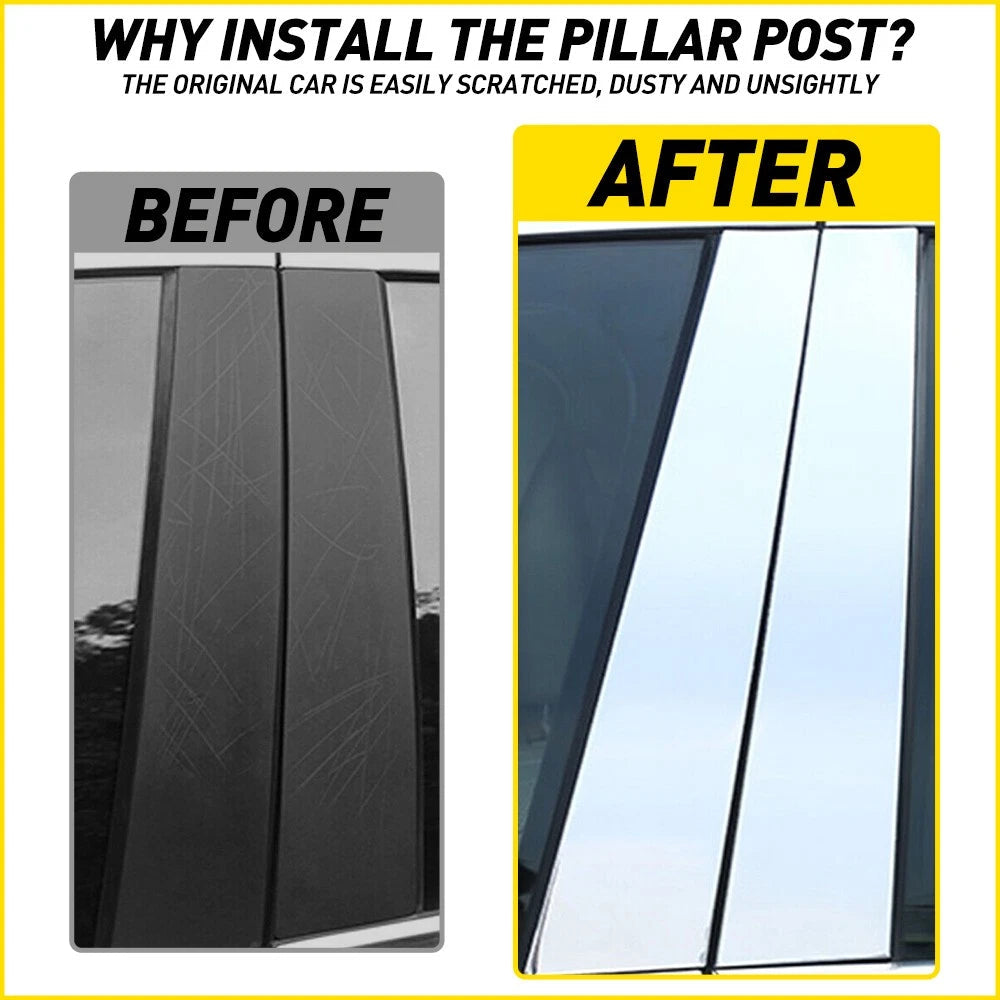 Chrome Pillar Posts for Dodge Ram 2009-2018 4pc Window Door Trim Cover Kit EOA 6B93BC-57