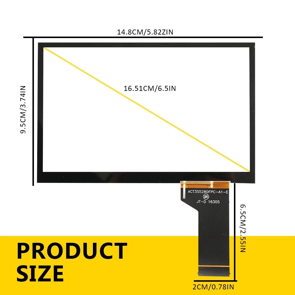 6.5'' Pastable Touch screen for Digitizer VW MIB STD2 Radio Multimedia Navi EOA 6B93BC-57