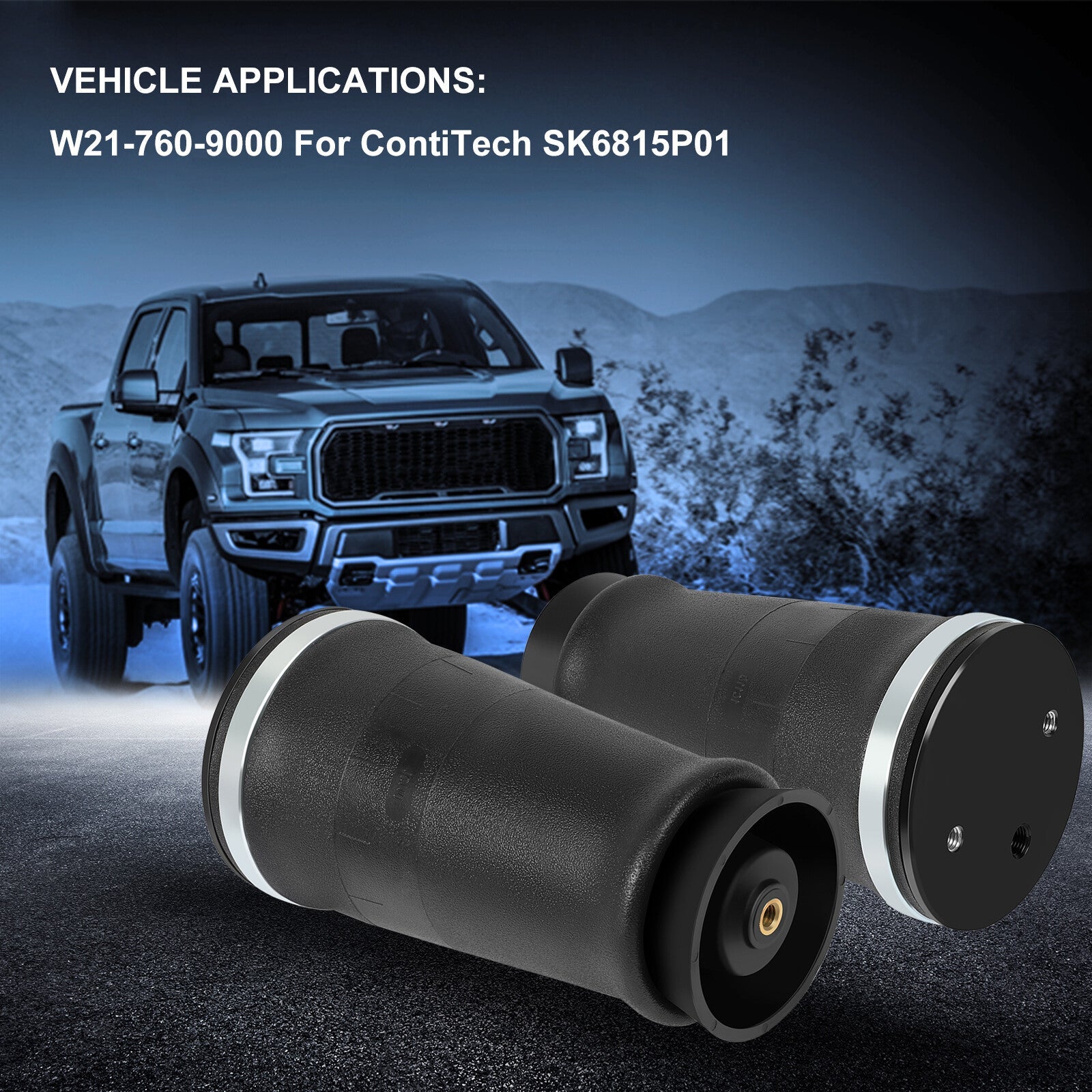 Pair Air Suspension Air Bags W21-760-9000 For ContiTech SK6815P01 6B93BC-57