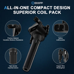 ECCPP 6 Ignition Coils For 98-04 Chrysler Intrepid 01-05 Chrysler Sebring 2.7L