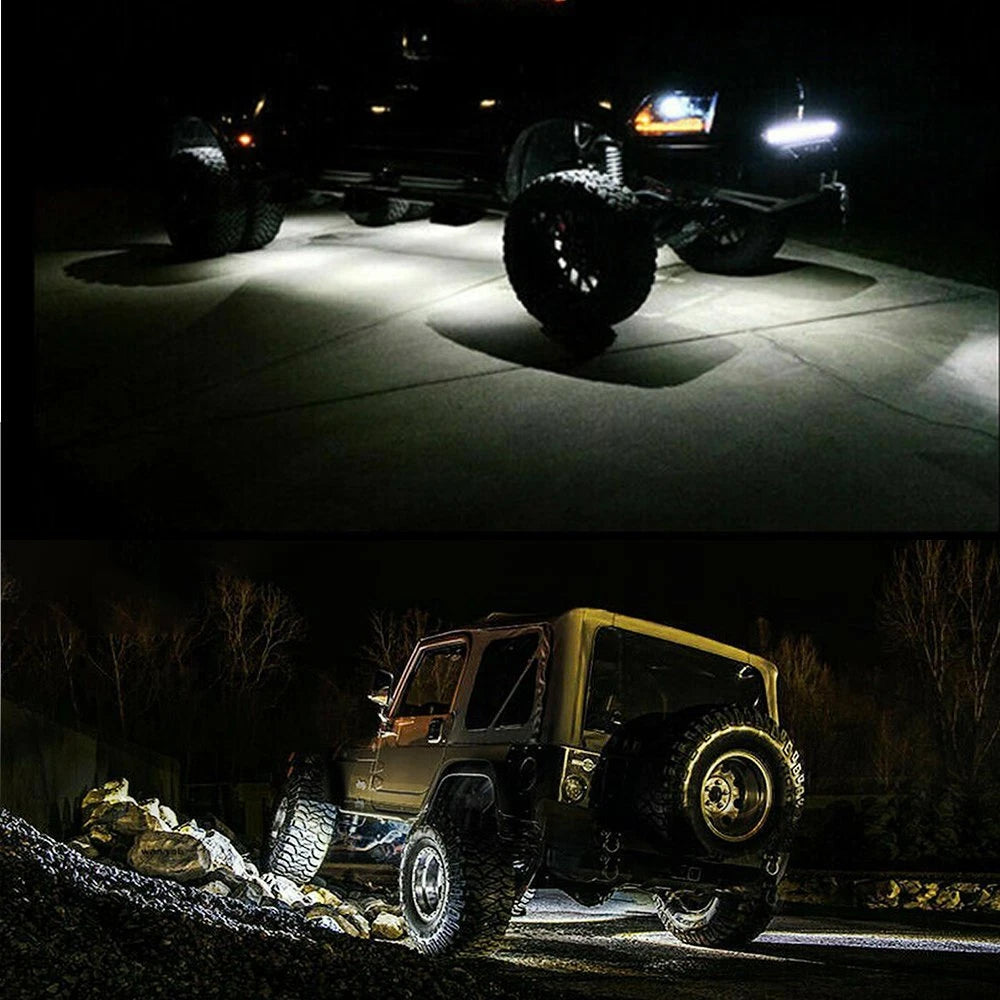 White LED Pods Rock Underbody Wheel Light For Jeep Offroad Truck UTV ATV Boat 10 6B93BC-57