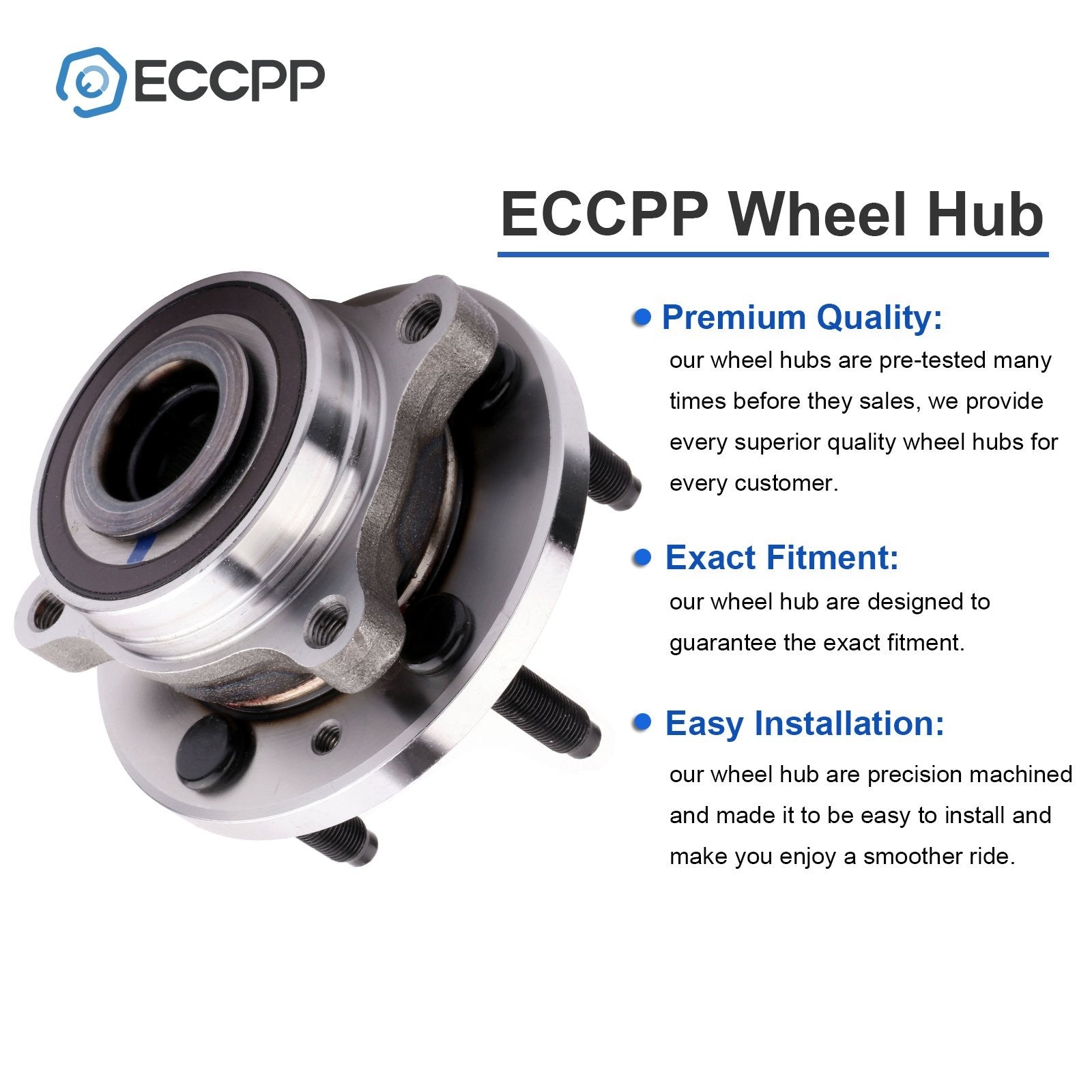 1Pc Front Wheel Hub Bearing Assembly For Ford Taurus Flex Lincoln MKT MKS 5 Lug 6B93BC-57