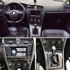 Interior Center Console Carbon Fiber Molding Sticker Decals For VW Golf 7