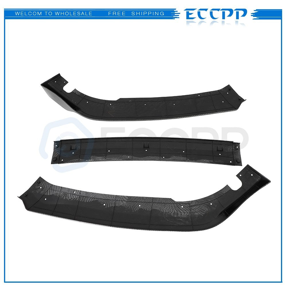 Fit For 2018-2020 Honda Accord Carbon Look Front Bumper Body Kit Lip 3PCS 6B93BC-57