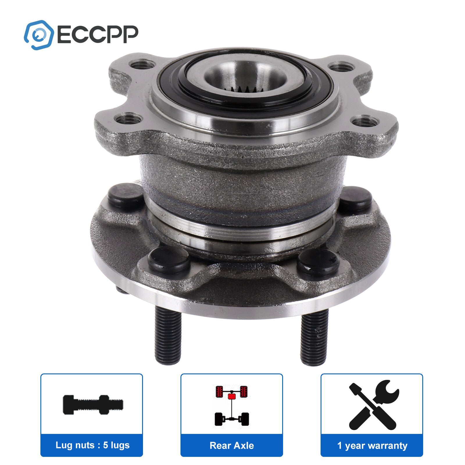1Pc Wheel Hub Bearing Rear AWD For Ford Escape 2013-2019 Lincoln MKC 2015-2019 6B93BC-57