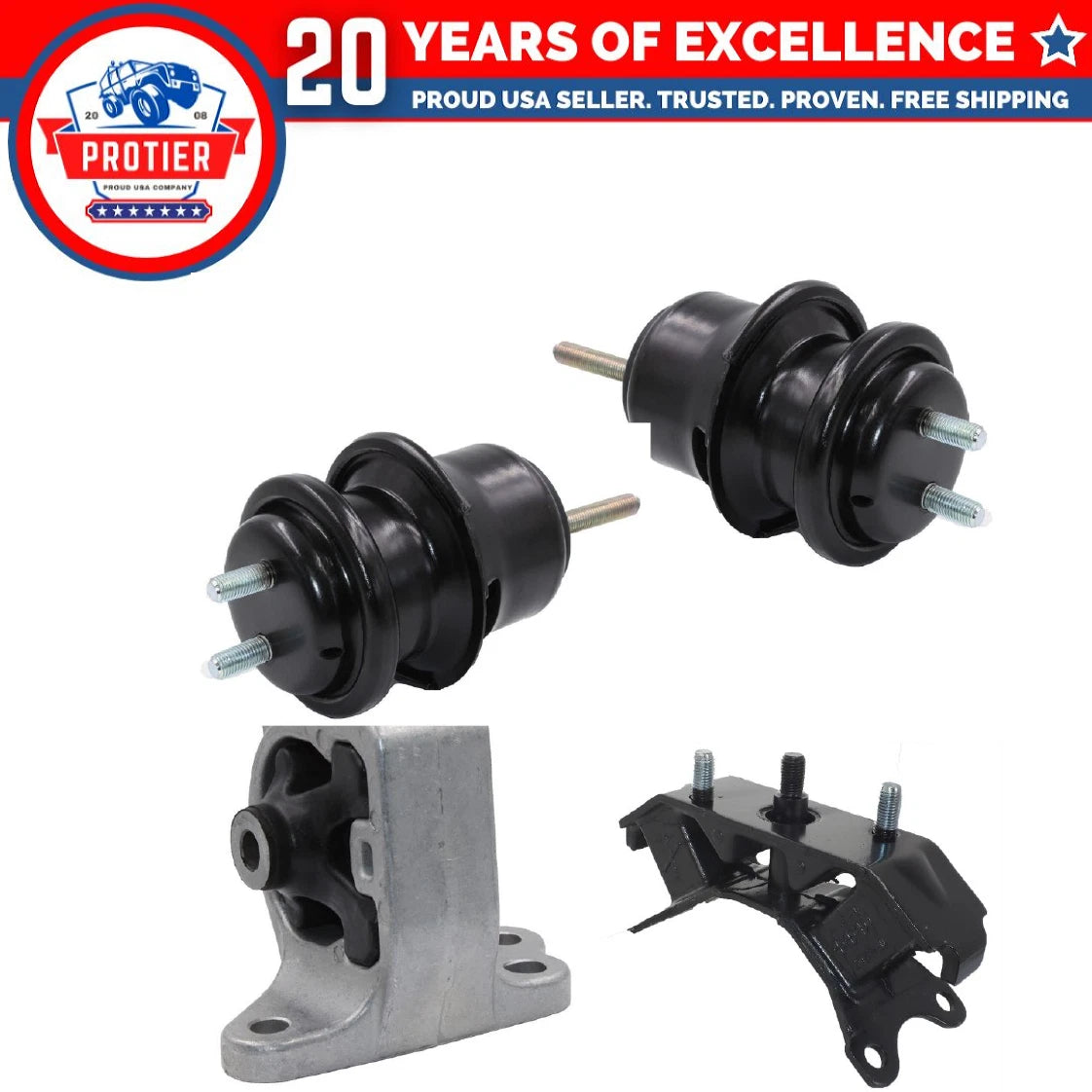 Motor & Trans Mount 4PCS Set Fit 13-14 Subaru Legacy/Outback 2.5L Auto CVT 6B93BC-57