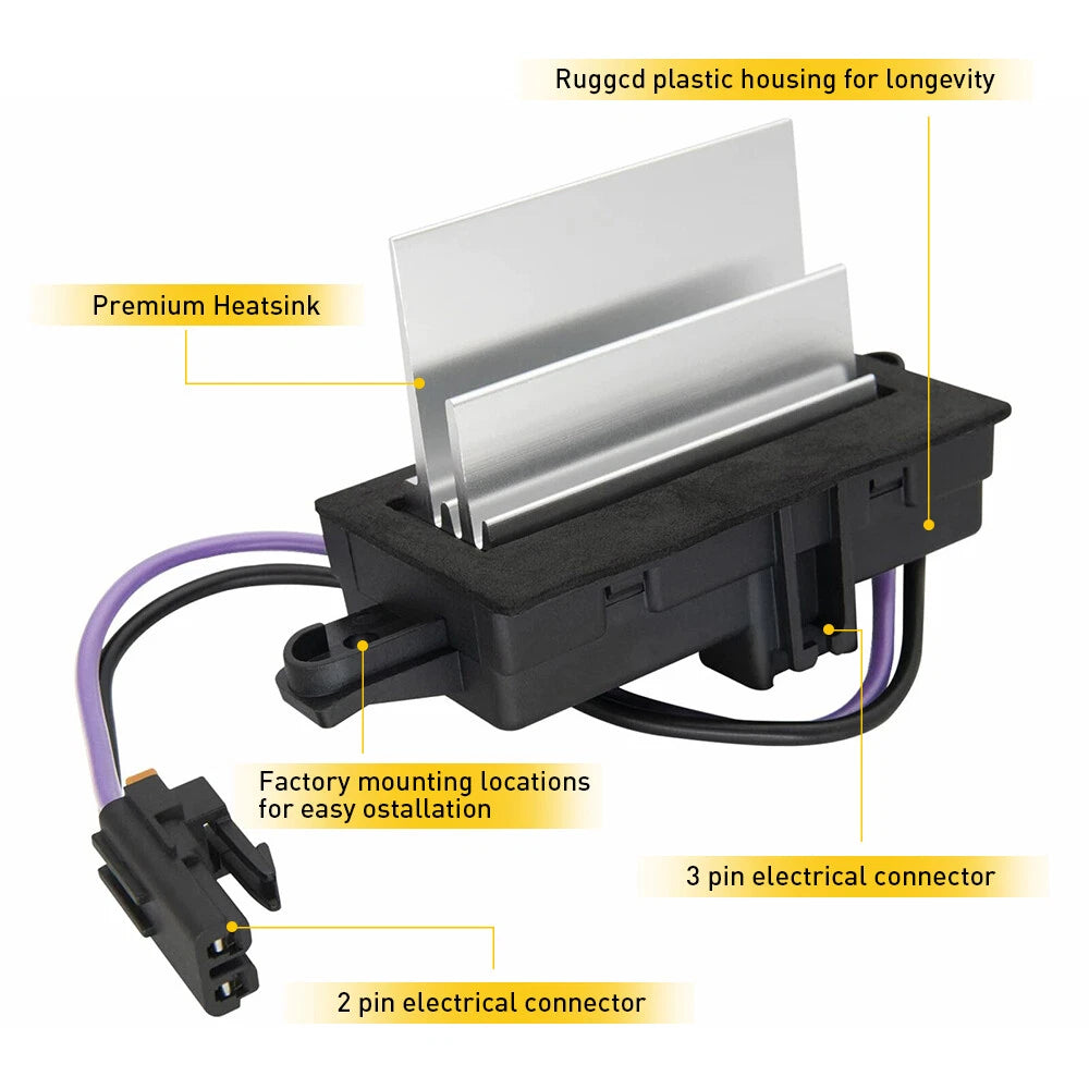 AC Heater Blower Motor Fan Speed Control Resistor for Silverado 1500 2500 EOA 6B93BC-57
