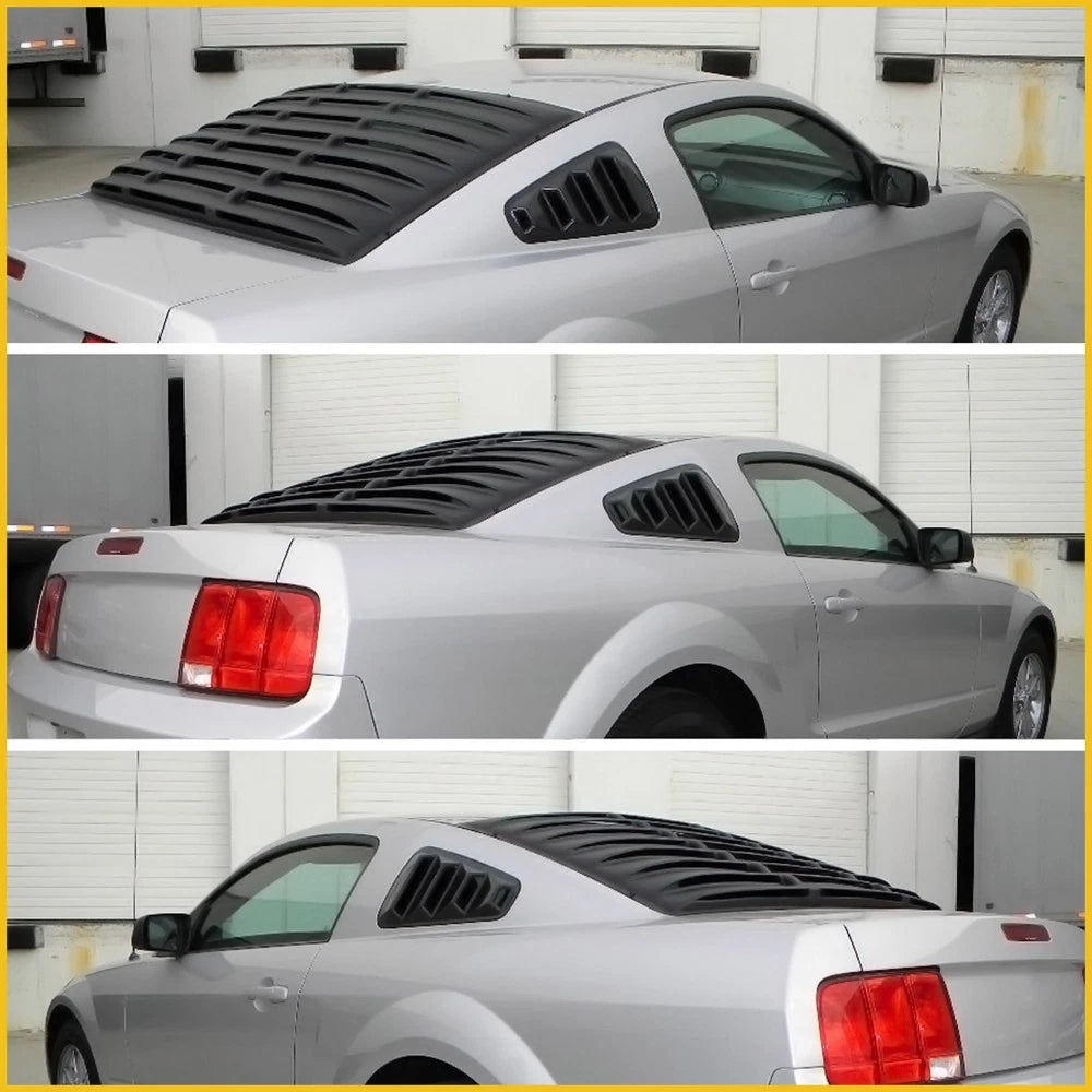 For Mustang Ford 2005-2014 2Pcs 1/4 Quarter Side Window Louvers Scoop Cover Vent 6B93BC-57