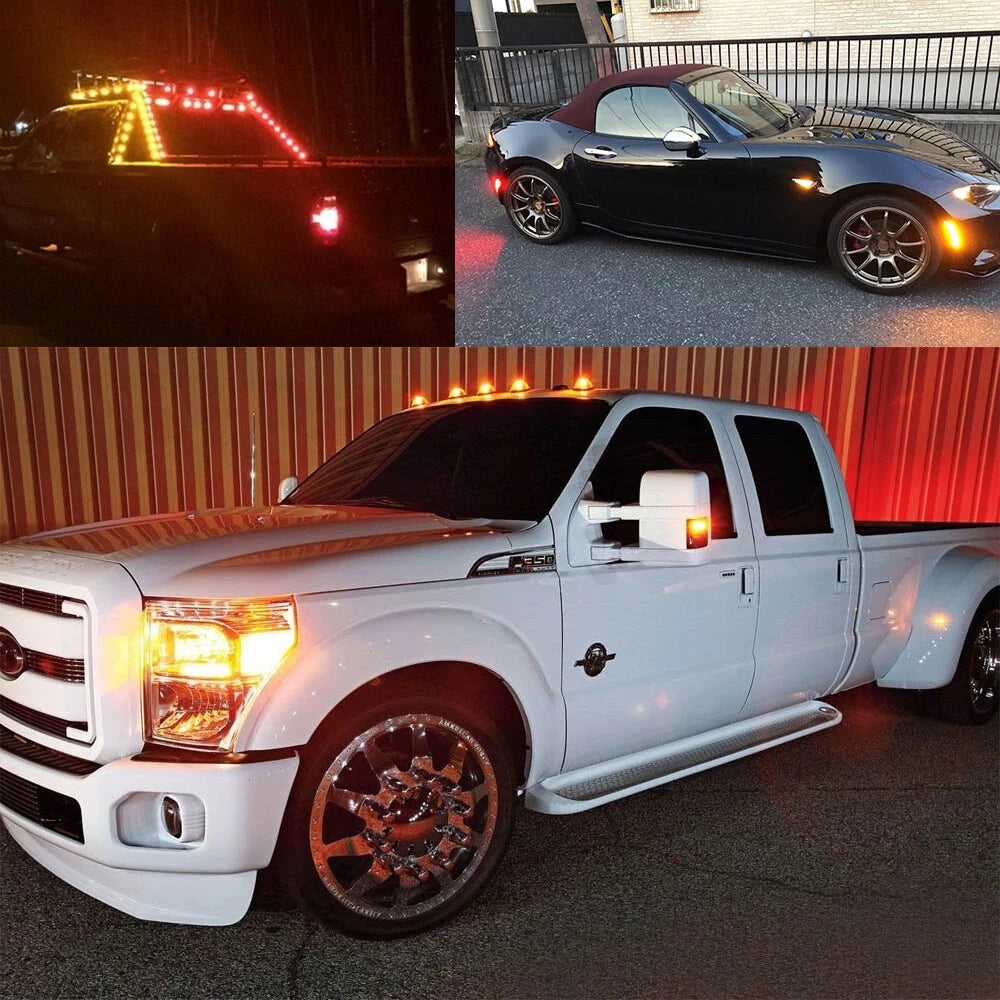 10/50X 3/4" Round LED Bullet Clearance Side Marker Lights For Truck Trailer RV A 6B93BC-57