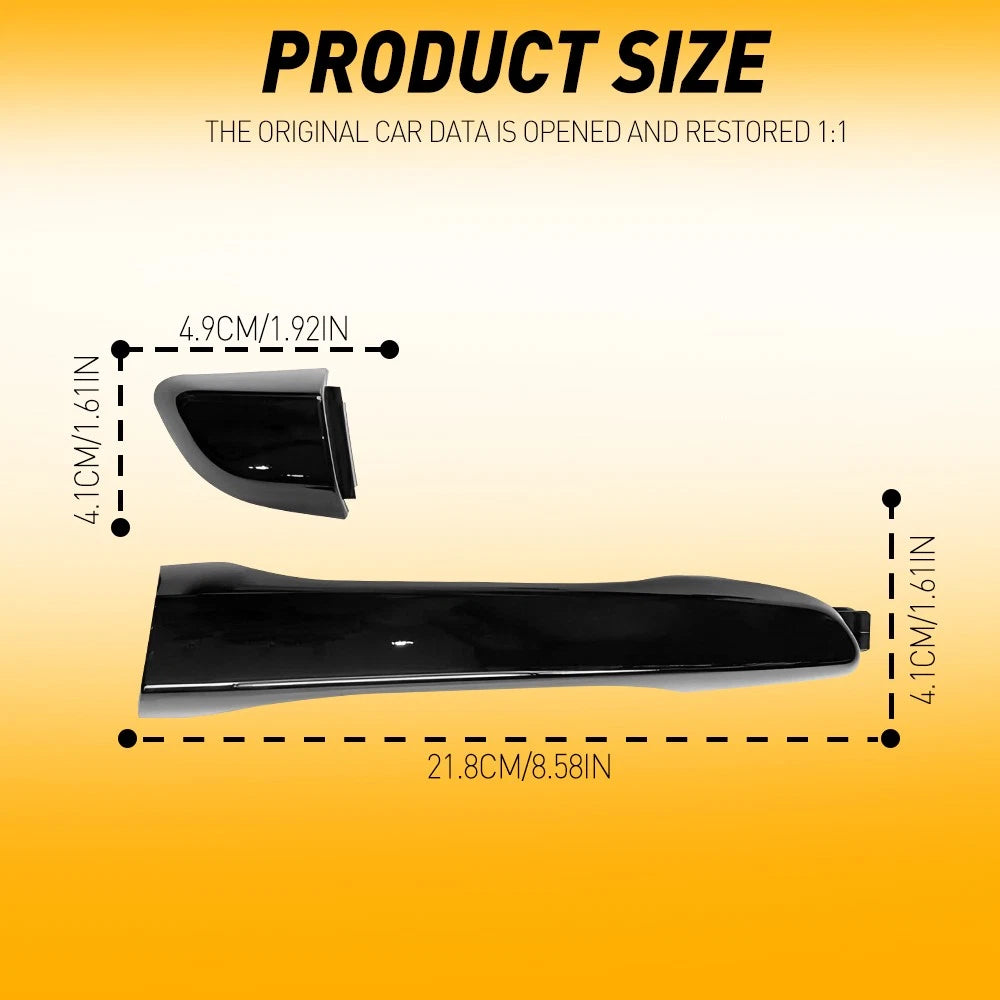Exterior Left+Right Front Door Handle Pair For 2017-2020 Hyundai Elantra Sedan 6B93BC-57