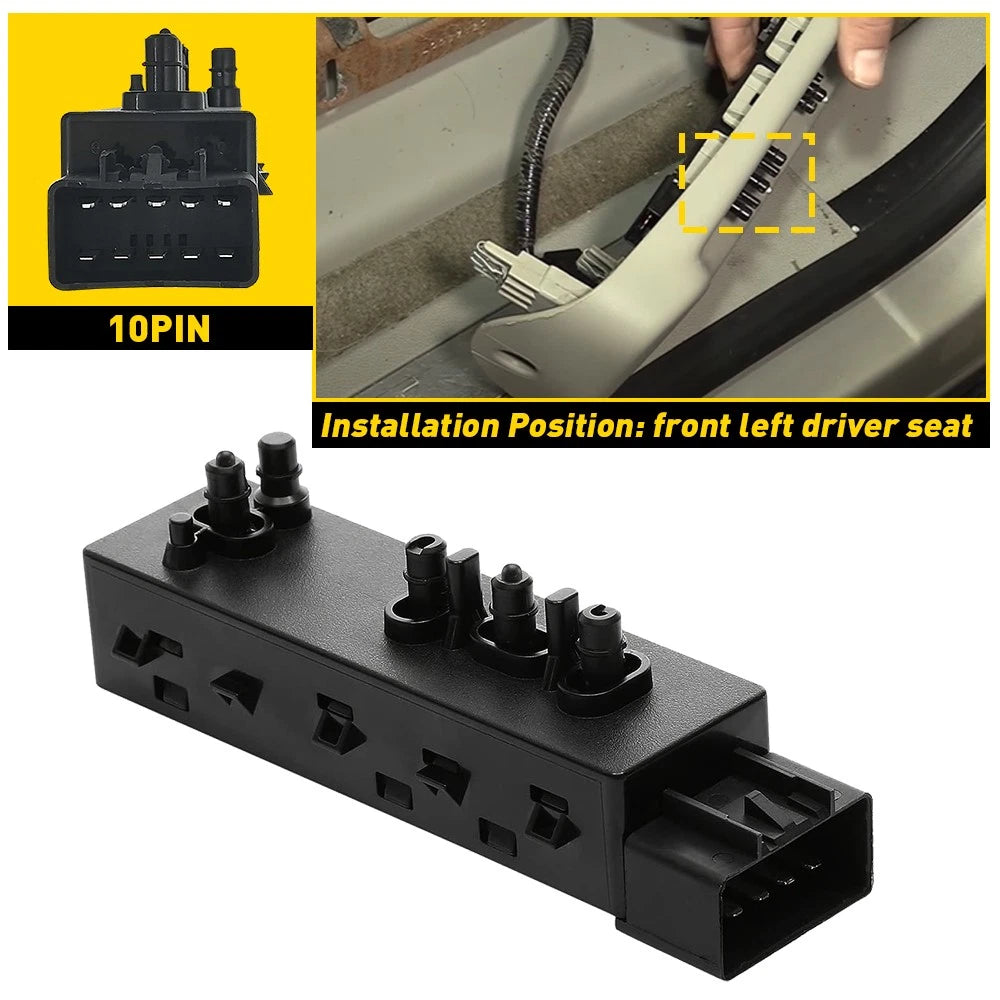 Driver Side Power Seat Switch Fits Chevy Equinox Camaro Malibu Cruze 25974714 US 6B93BC-57