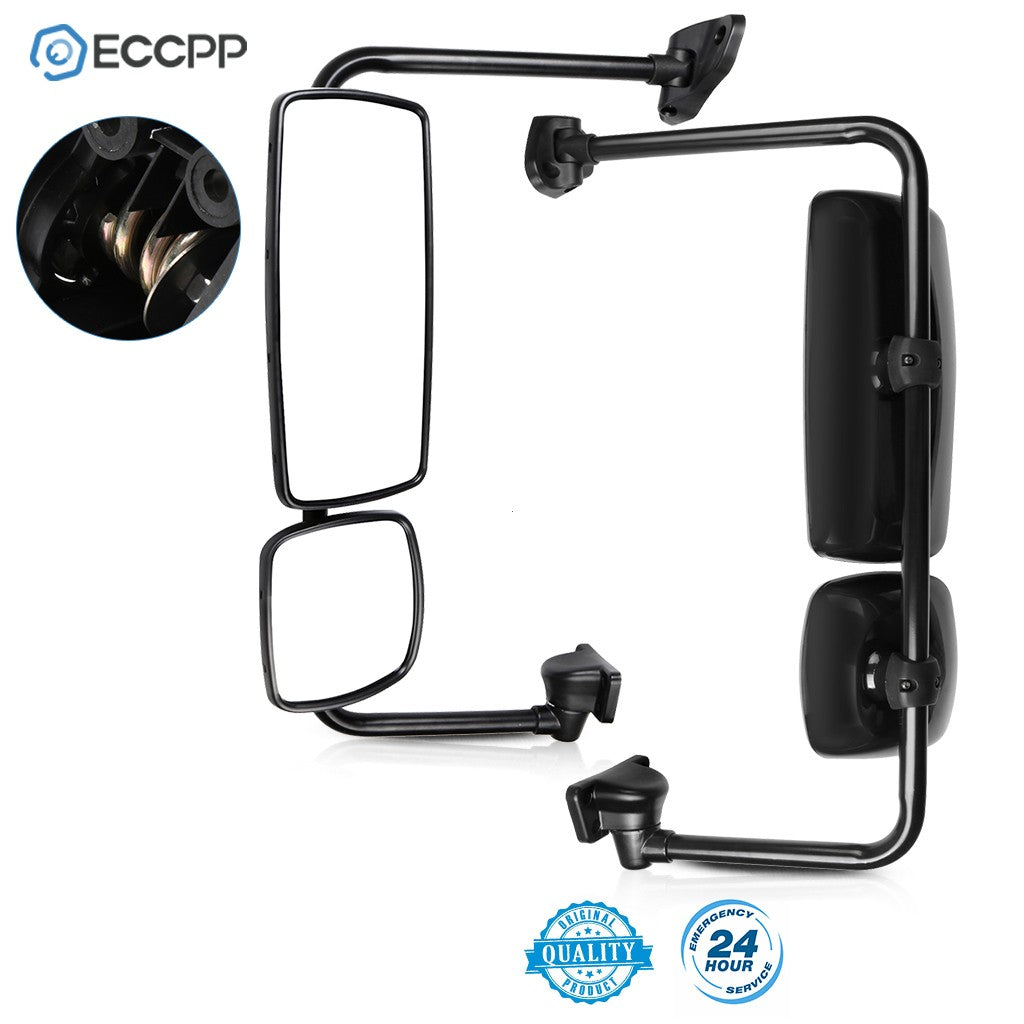 For 03-16 Freightliner M2 Columbia M2 Door Mirrors Complete Black Heated LH+RH 6B93BC-57