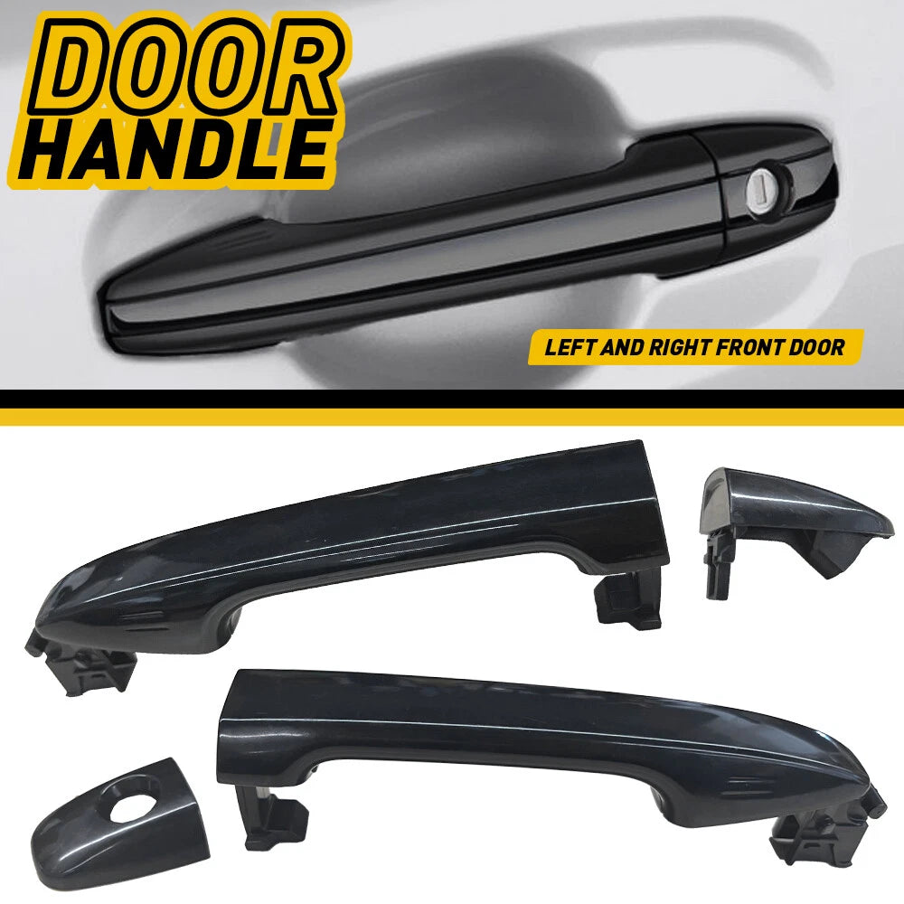 Door Handle Exterior Front LH RH Pair Set Black Fits for Toyota 2011-2016 Sienna 6B93BC-57