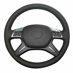 Top Leather Steering Wheel Hand-stitch on Wrap Cover For Benz GL350 ML350 6B93BC-57
