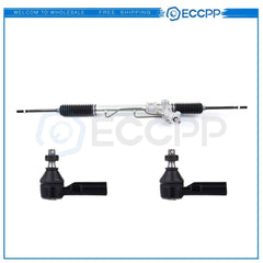 ECCPP Power Steering Rack And Pinion Assembly+2 Outer Tie Rod For Corolla Prizm ECCPP