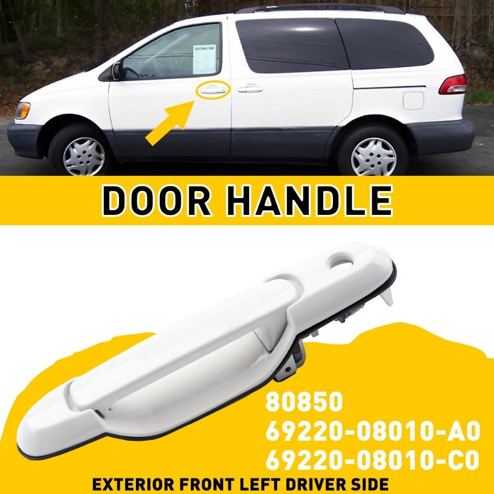 For 1998-2003 Toyota Sienna Front Outside Door Handle Left Driver Side LH White 6B93BC-57