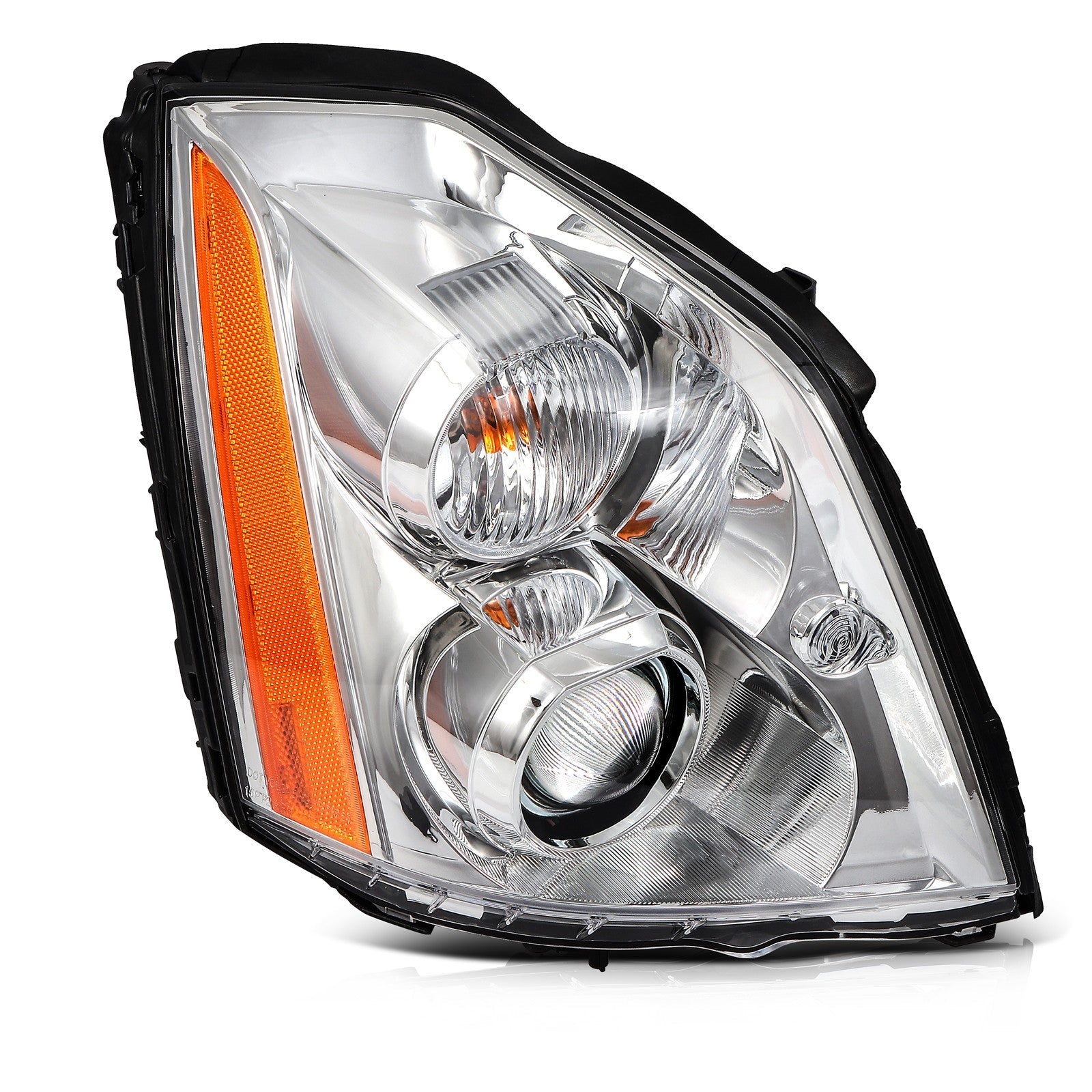 Pair Kit HID Headlights Assembly For 2006-2011 Cadillac DTS 4.6L Chrome Amber 6B93BC-57