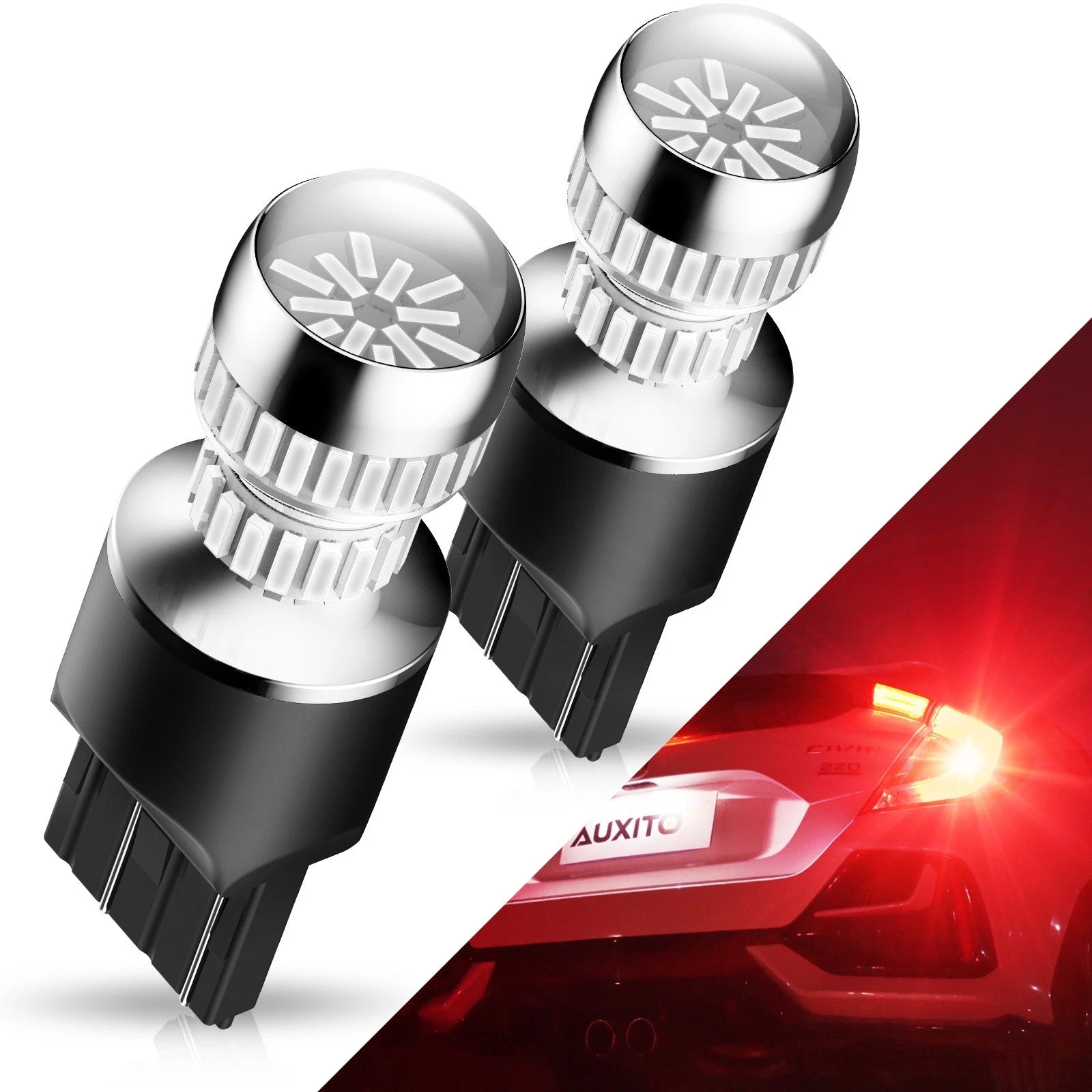 AUXITO Light 7443 7440 LED Brake Tail Turn Signal Bulb Super Bright Red 1-5 Pair AUXITO