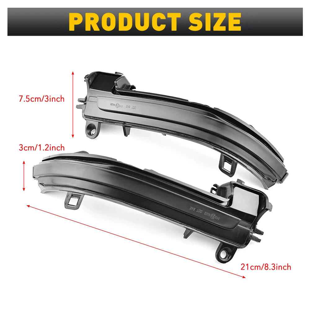Smoked Turn Signal Lamp LED Side Mirror Light For BMW 4 3 2 1 Series F30 F35 EOA 6B93BC-57