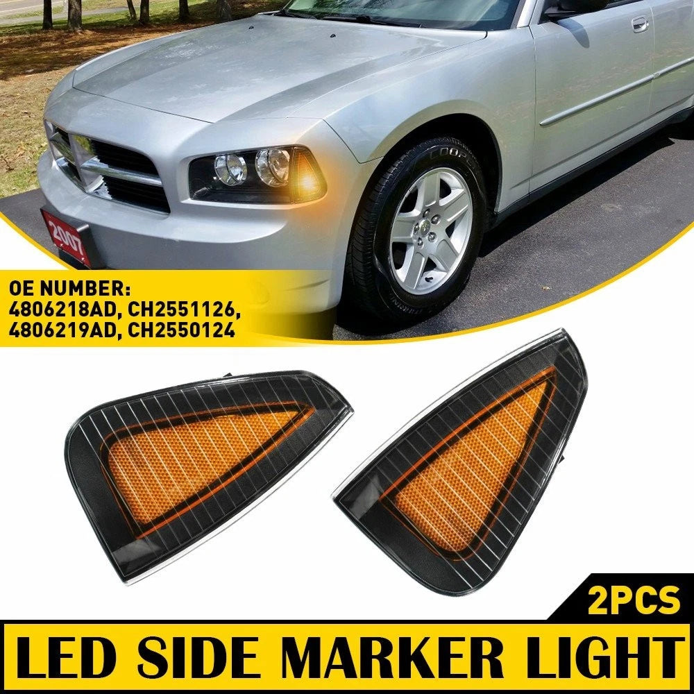 Side Marker Parking Turn Signal Corner Lights For 2006-2010 Dodge Charger EOA 6B93BC-57