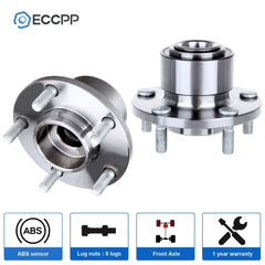 2Pcs Wheel Hub Bearings Assembly Front For Mazda 3 Hatchback 5x4.25 Bolt Pattern 6B93BC-57