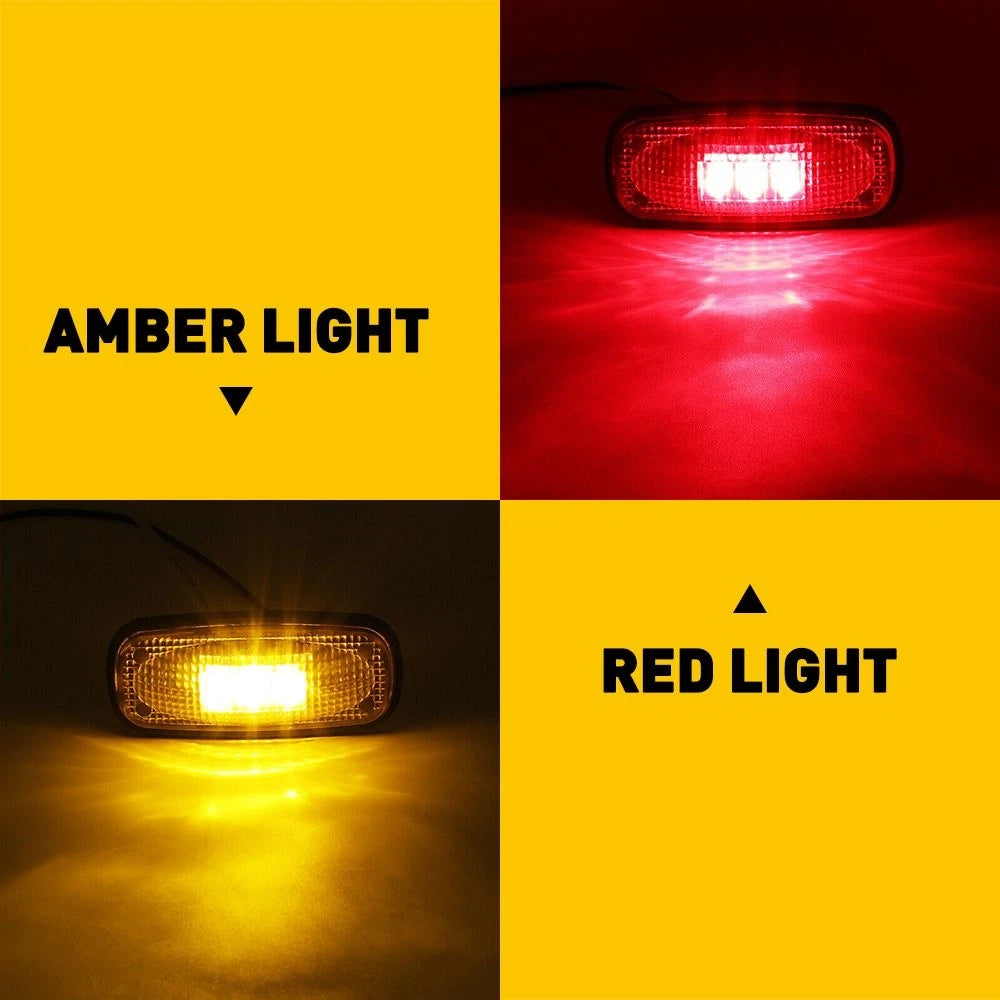 For 03-09 Dodge Ram 2500 3500 Dually Bed LED Fender Side Marker Lights Smoked 4X 6B93BC-57