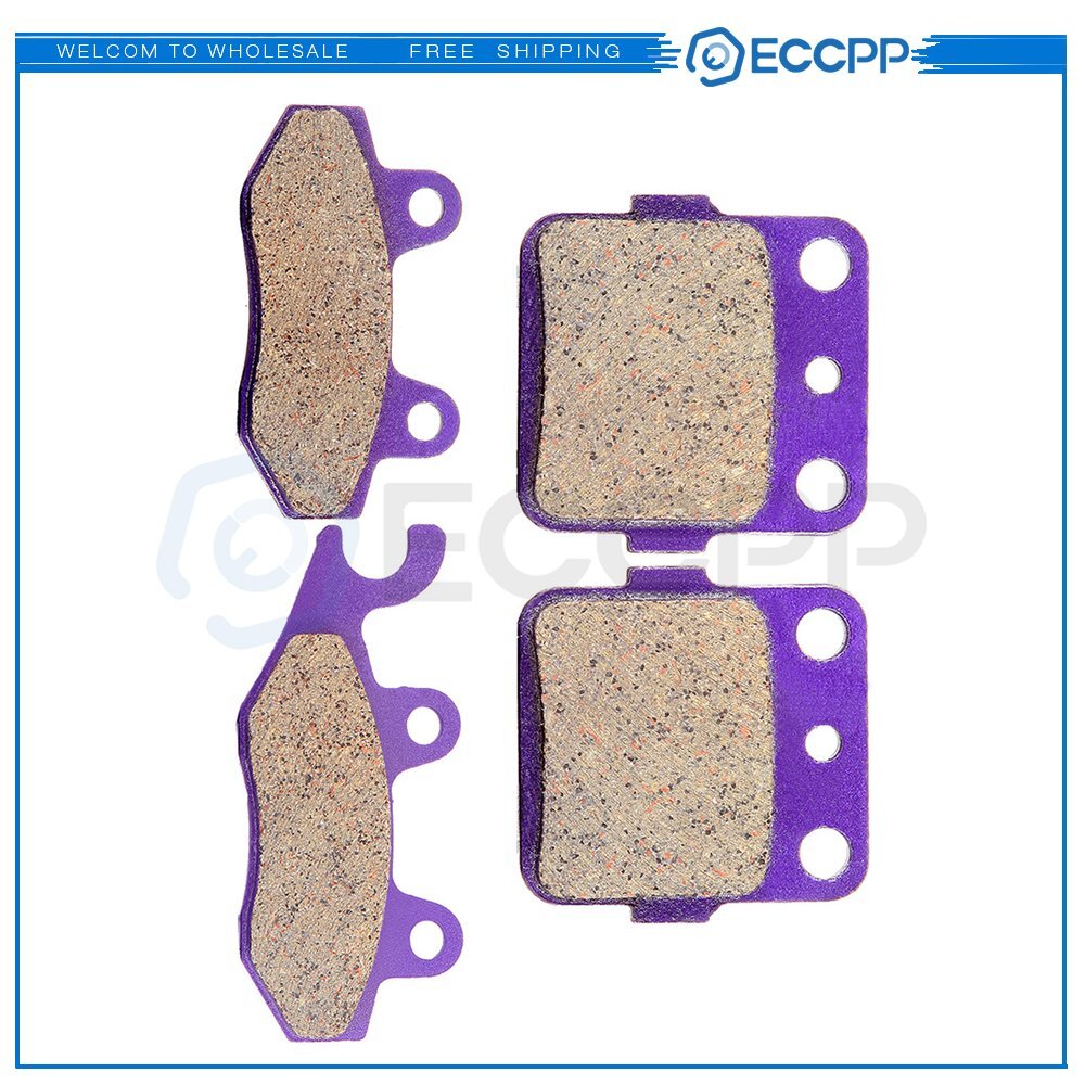 2 Pairs F + R Brake Pads For Kawasaki KLX140L KLX140 2008-09 11-14 Carbon Fiber 6B93BC-57