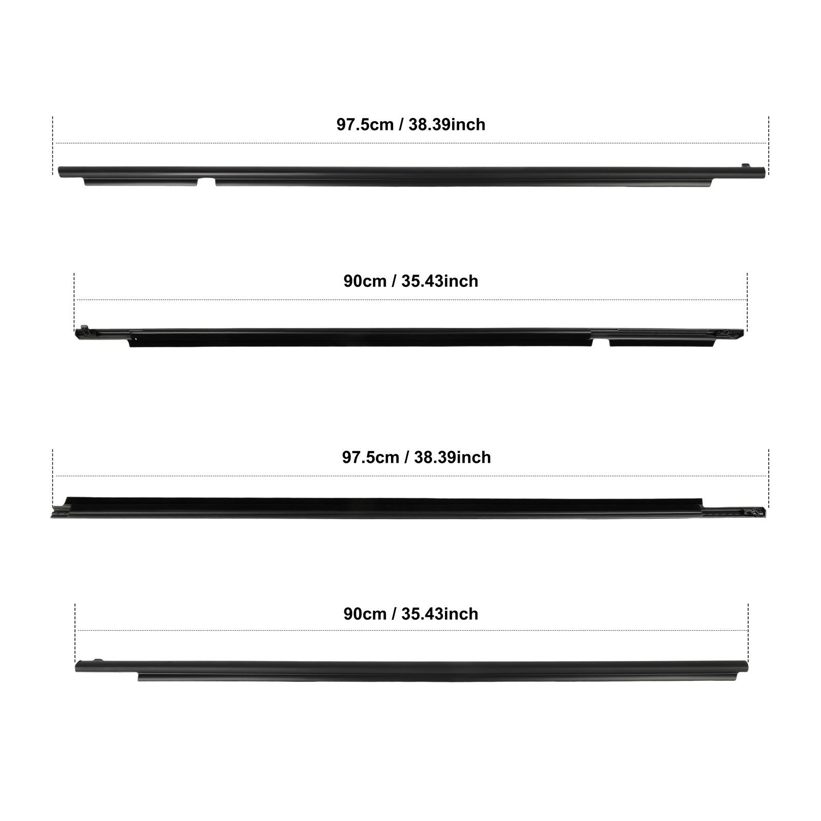 For 2006-2008 Toyota Rav4 Front & Rear Door Window Seal Belt Molding 6B93BC-57