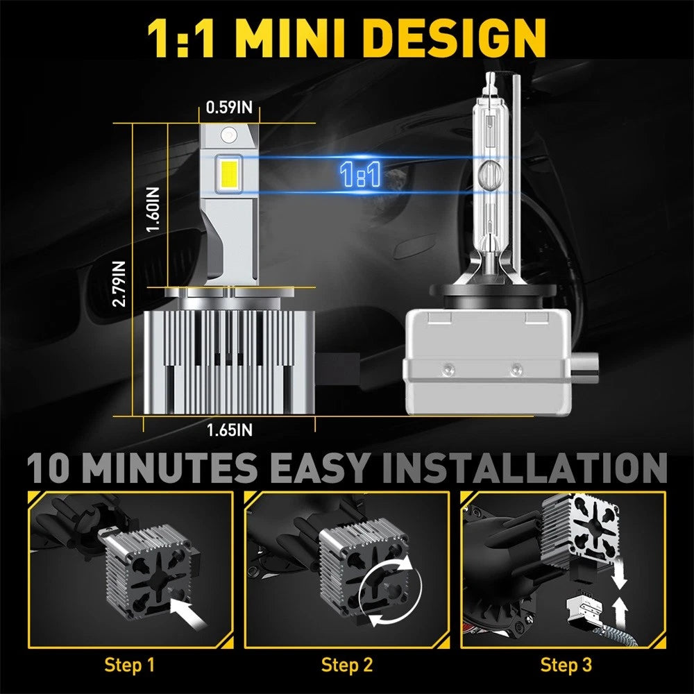 AUXITO LED Headlight Bulb D1S D1R High Low Beam HID Xenon Conversion Kit EOA AUXITO