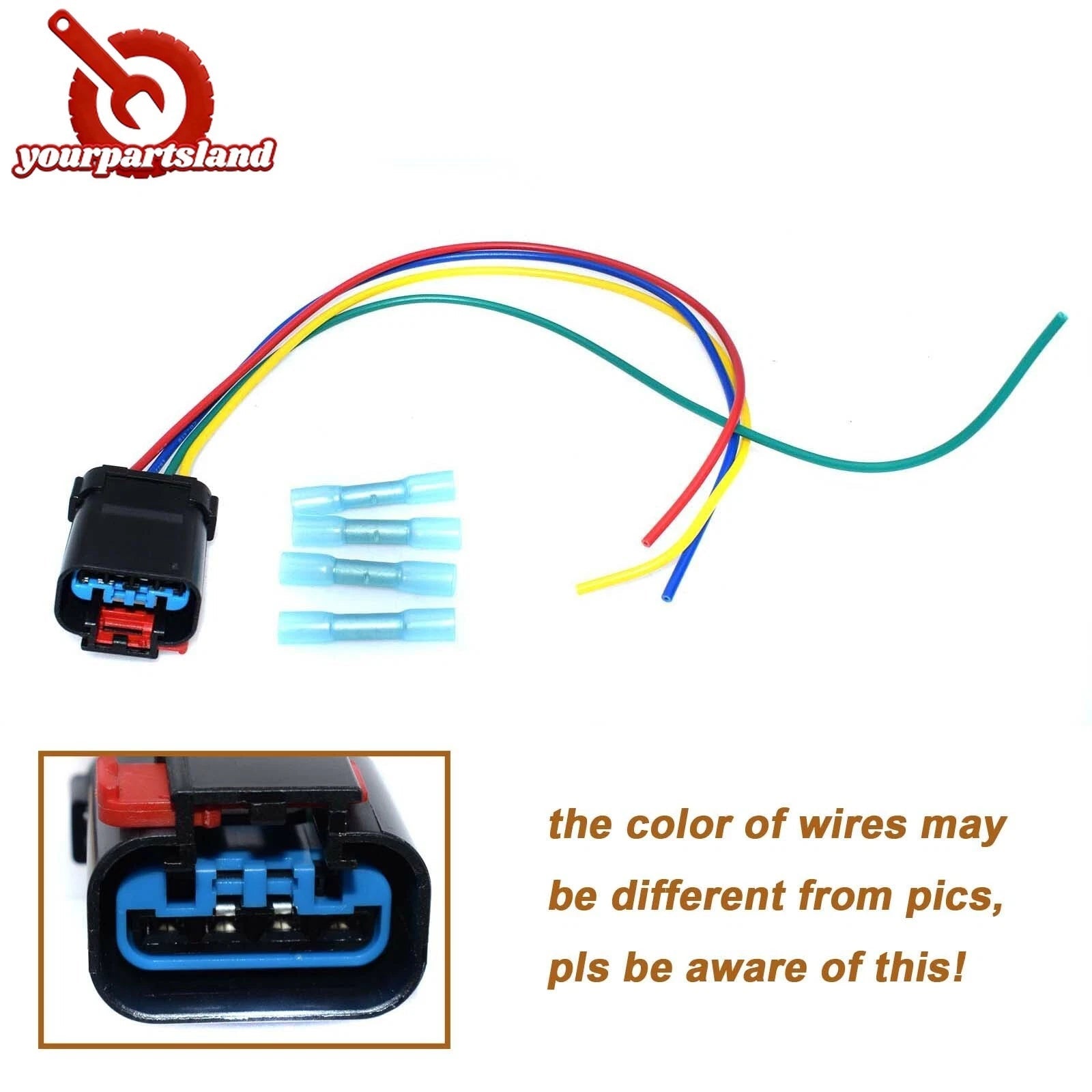 Radiator Coolant Fan Relay 4-Way Connector Wire Pigtail For Chrysler Dodge Jeep 6B93BC-57