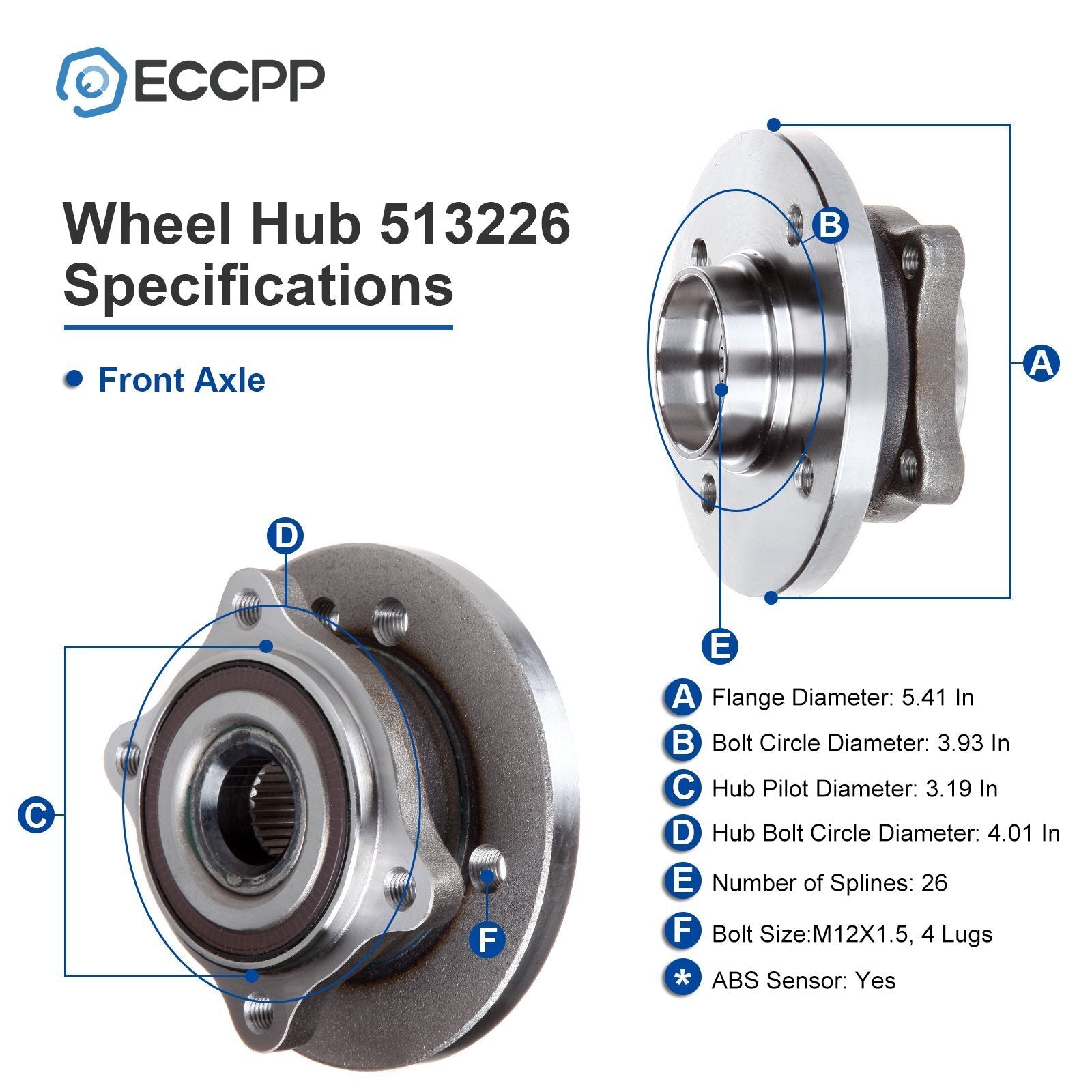 2P Wheel Hub Bearings Front For 2002-2006 Mini Cooper Hatchback Convertible 1.6L KOEEP