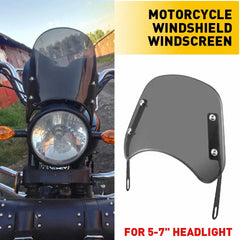 Motorcycle Windshield Front Flyscreen Universal Windscreen Bracket w/Mount 5"-7" 6B93BC-57