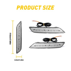 For 2013-2015 Honda Civic Sedan White Lens LED Rear Bumper Reflector Brake Light 6B93BC-57