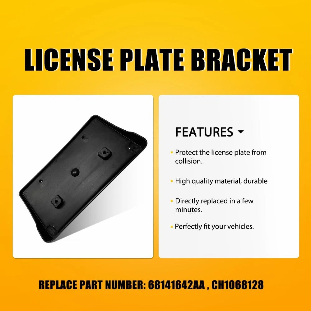 For Dodge 2013-2018 Ram 1500 Front License Tag Plate Frame Bracket Holder EA 6B93BC-57