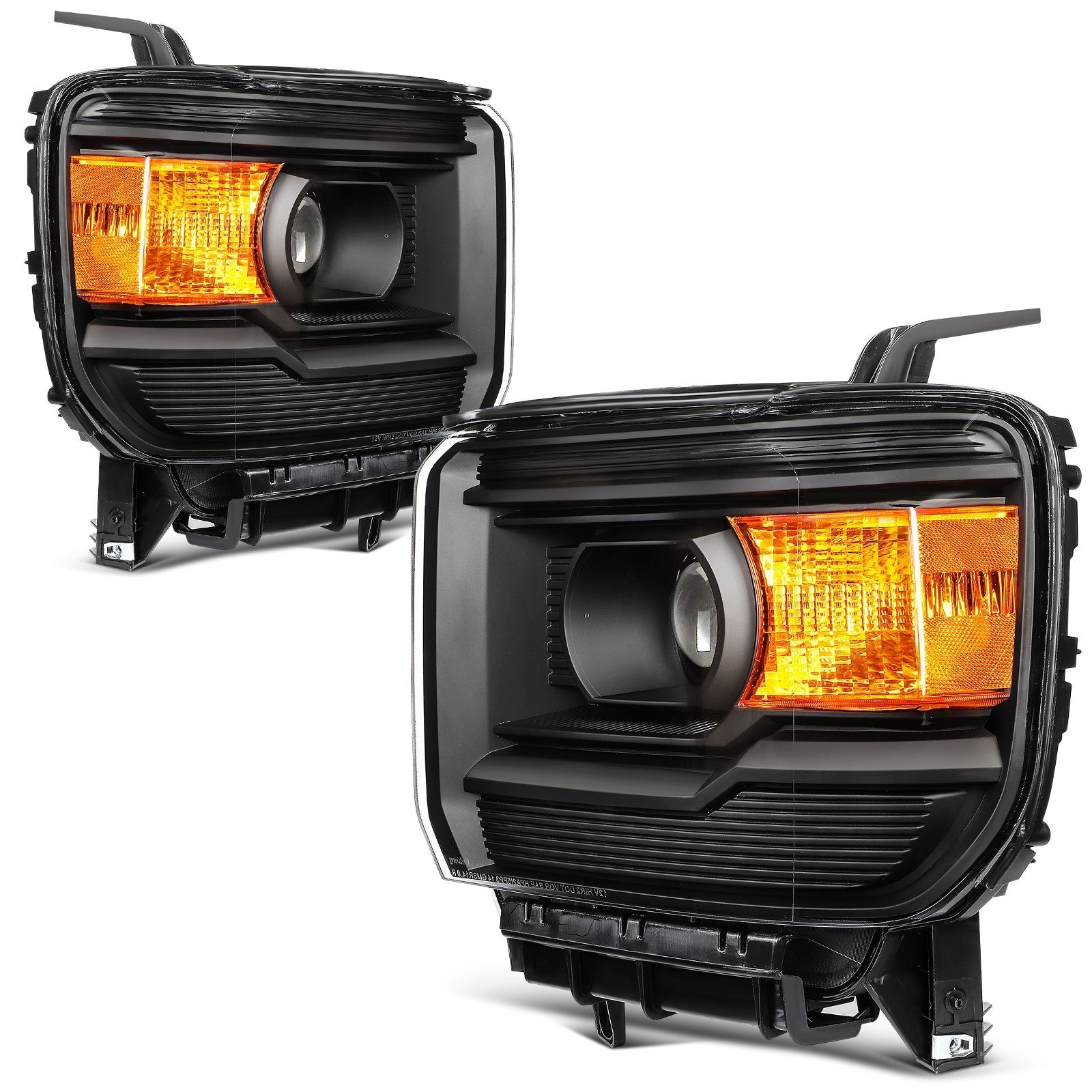 Pair Kit LED Headlights For 2015-2019 2500HD 3500HD 2014-2015 GMC Sierra 1500 6B93BC-57