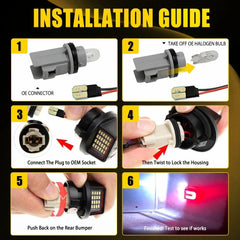 2X Red Tube LED License Plate Lights For Ford F150 F250 F350 Ranger Excursion EA 6B93BC-57