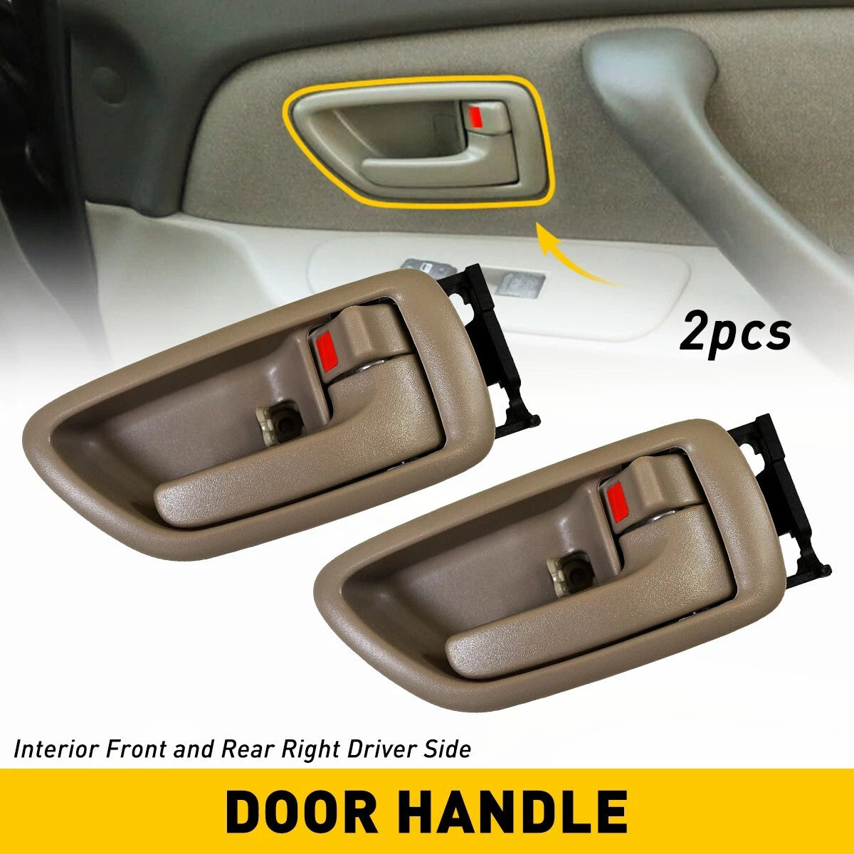 Interior Door Handle Fit Toyota Sequoia 2001-2007 Front / Rear Right / Left Set 6B93BC-57