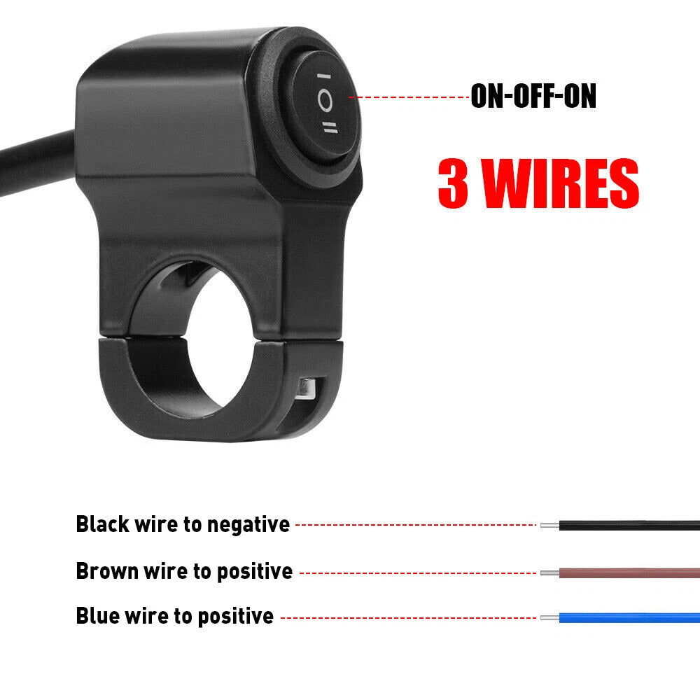 7/8" Handlebar Headlight Fog Spot Light Switch for Motorcycle Dirt Bike ATV EOA 6B93BC-57