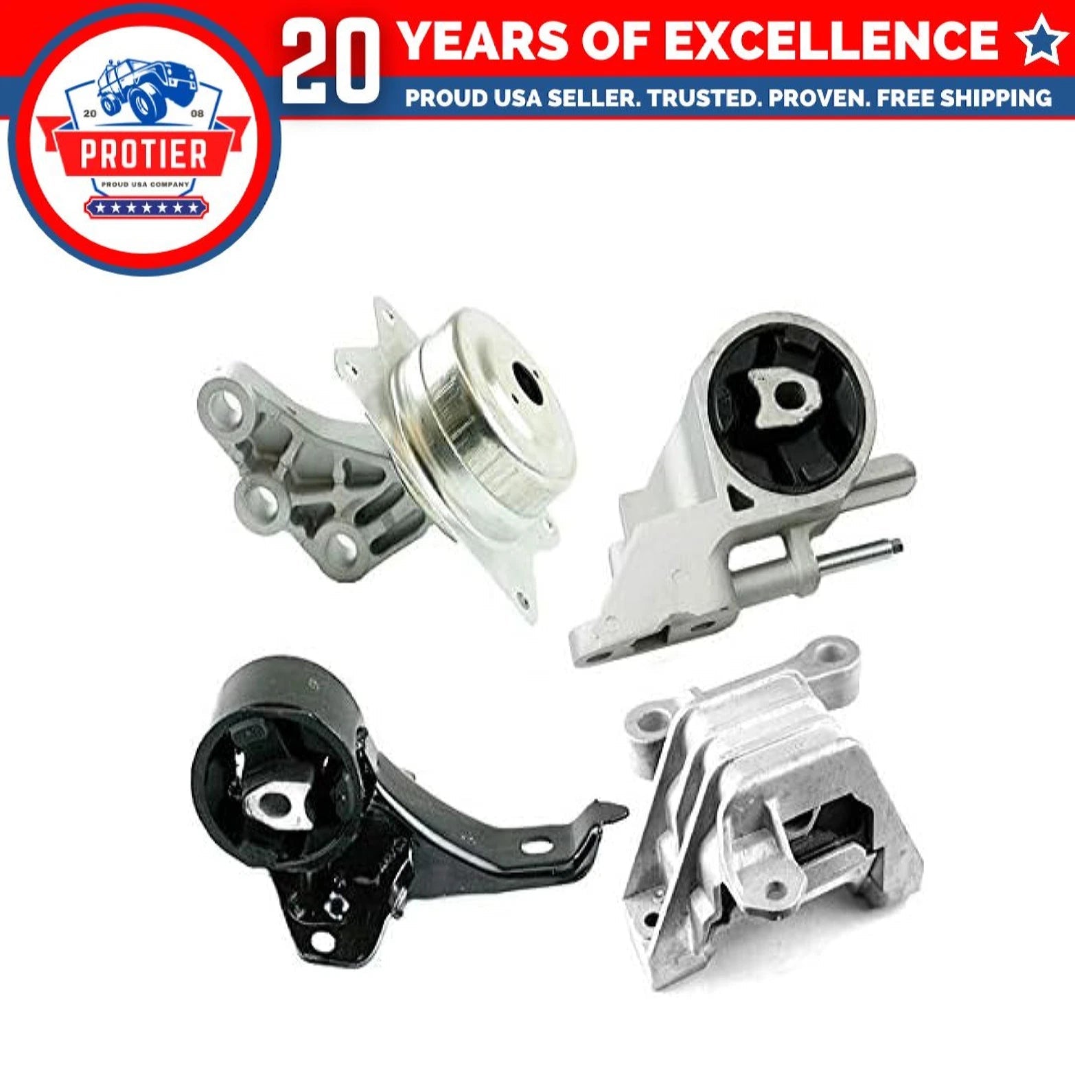 Fits 2008-2010 Chevrolet Malibu 2.4L AUTO 4 Speed Motor&Trans Mount Set 4pcs 6B93BC-57