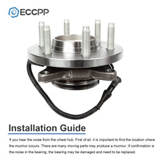 1Pc Wheel Hub Bearing Assembly Front For 2009 2010 Ford F-150 6 Lug RWD Only 6B93BC-57