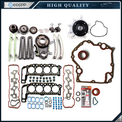 For 02-04 Dodge Ram 1500 SLT 4.7L Head Gasket Set Timing Chain Kit Water Pump 6B93BC-57