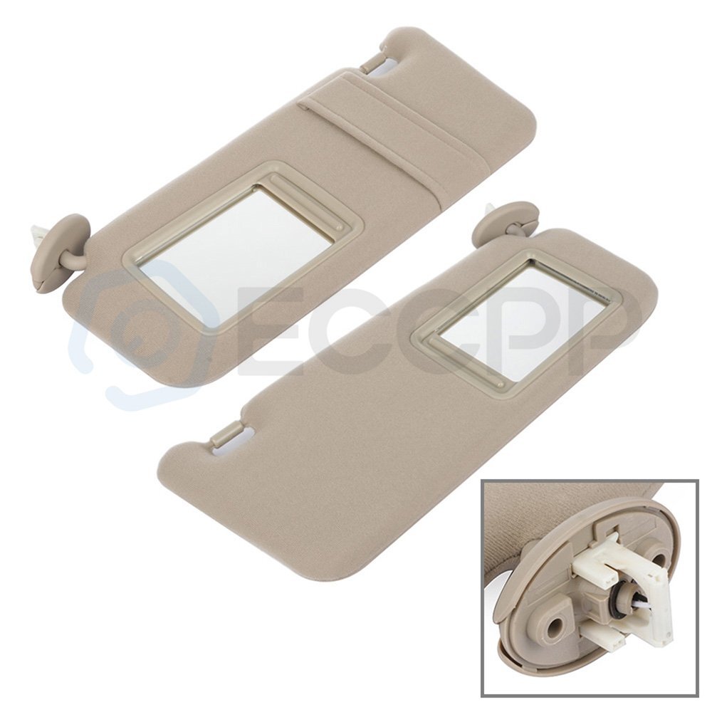 For 2013-2016 Toyota Venza Beige Pair Left & Right Side Sun Visor w/ Sunroof 6B93BC-57